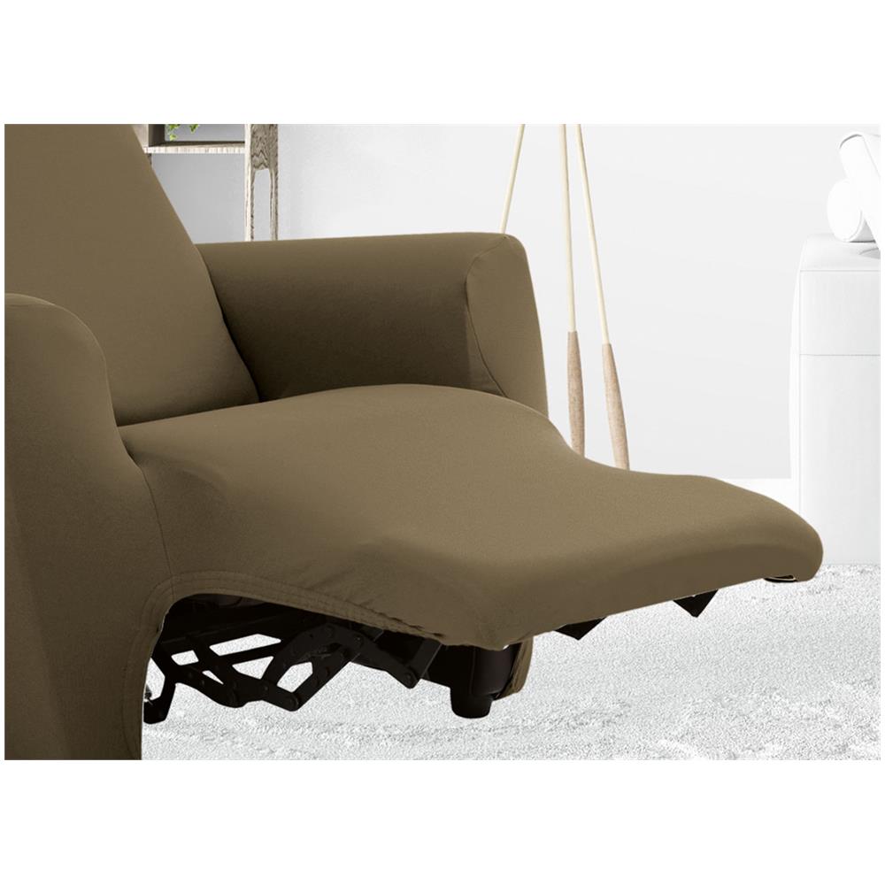 Copripoltrona Reclinabile Elasticizzato Antimacchia Magic Tinta Unita Tortora Poltrona Relax Idrorepellente - Foto 5