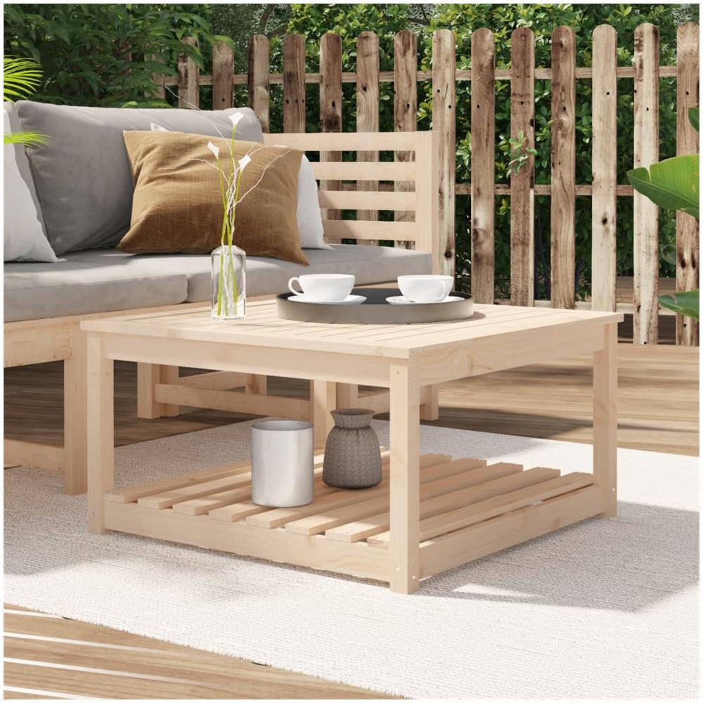Tavolo Da Giardino 82,5x82,5x45 Cm In Legno Massello Di Pino - Foto 1