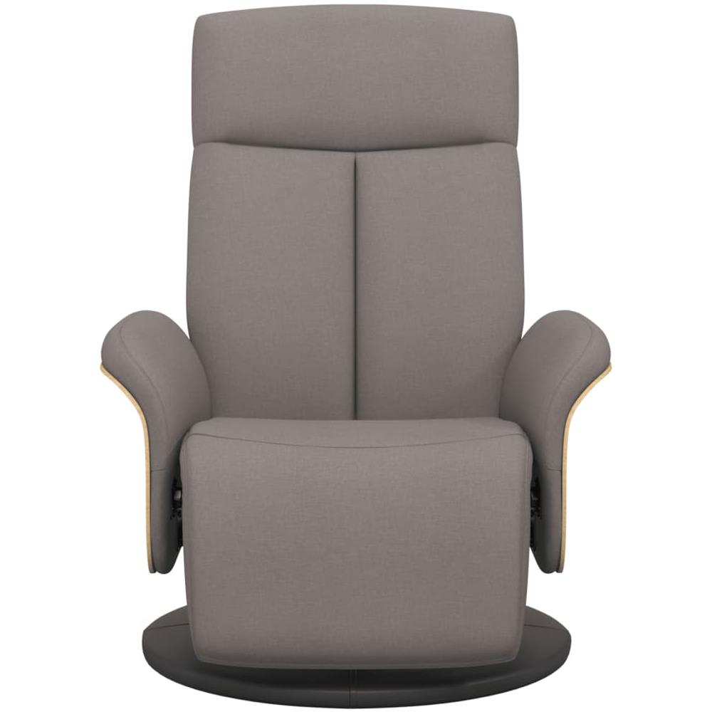 Poltrona Reclinabile Con Poggiapiedi Tortora In Tessuto - Foto 3