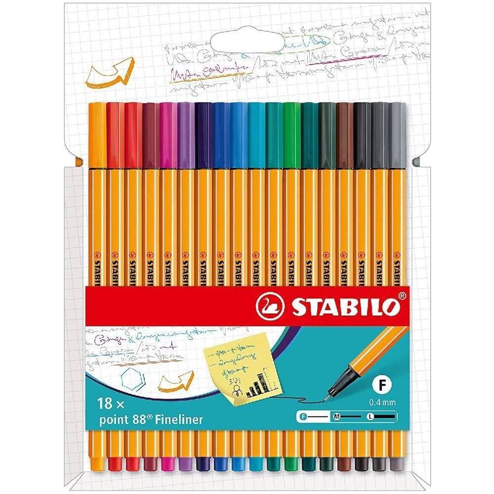 point 88 - Fineliner - Astuccio da 18 - Colori assortiti - Foto 1