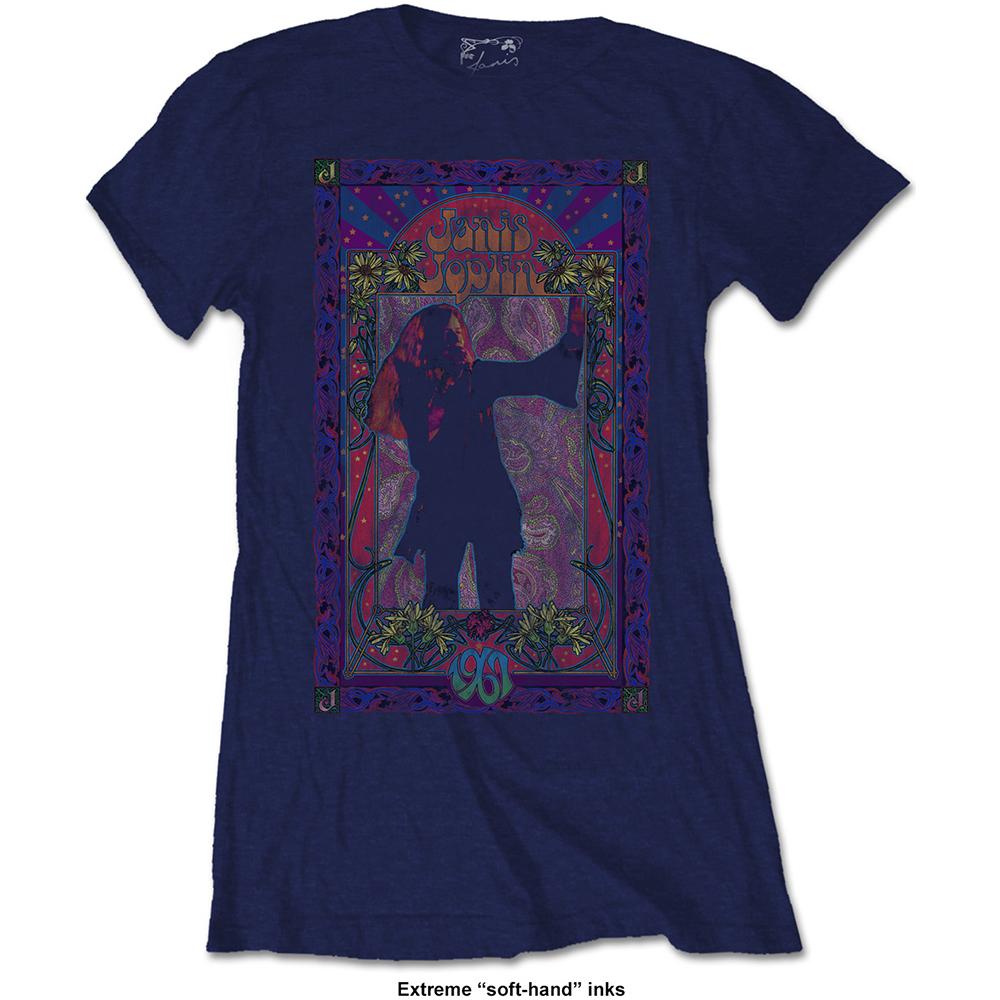 Janis Joplin - Paisley & Flowers Frame (T-Shirt Donna Tg. M)  - Foto 1