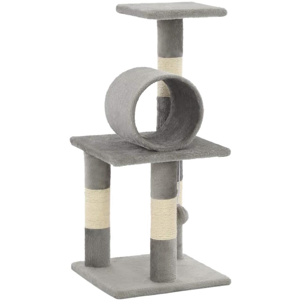Albero Per Gatti Con Tiragraffi In Sisal 65 Cm Grigio - Foto 2