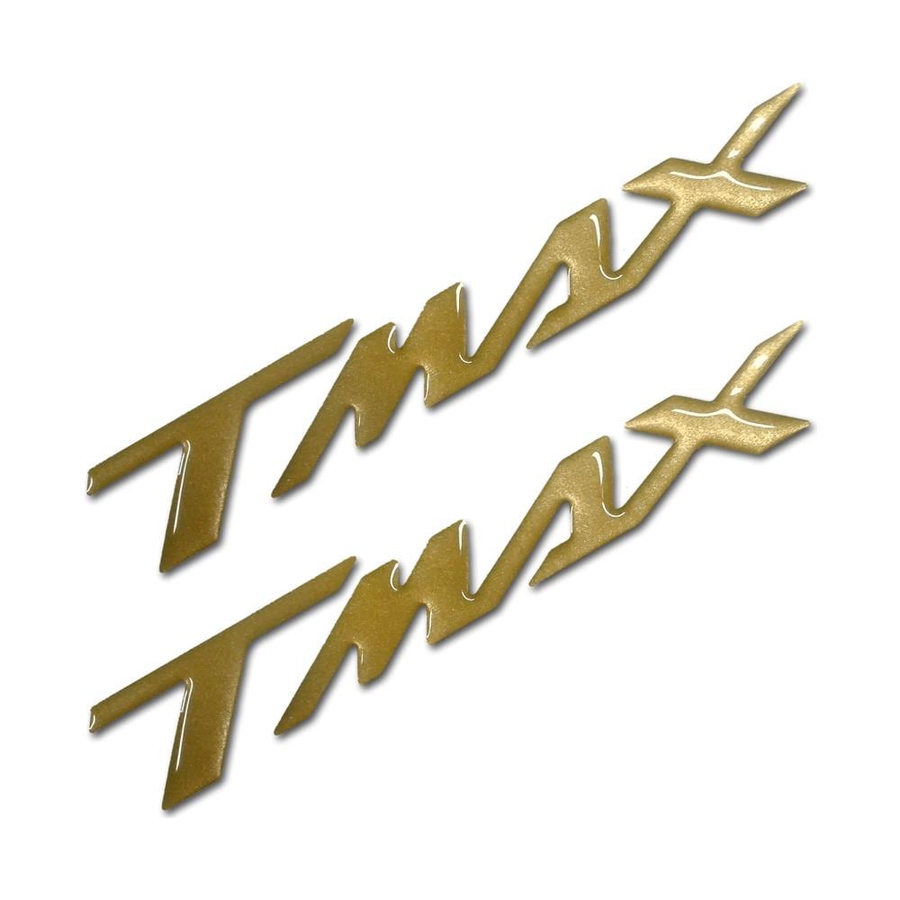 Adesivi Resin 3d Versione 03 Scritta Tmax Resinata 16x2.6 Cm - Oro - Foto 1