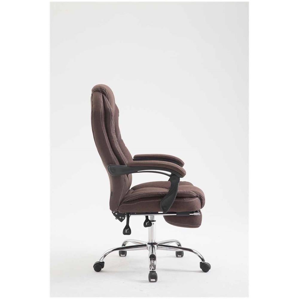 Poltrona Presidenziale Relax Castle - Sedia Ergonomica Imbottita con Poggiapiedi Estraibile I Poltrona Pc Regolabile e Reclinabile I Sedia Ufficio con Ruote, Carico Max 130 kg Marrone - Foto 5