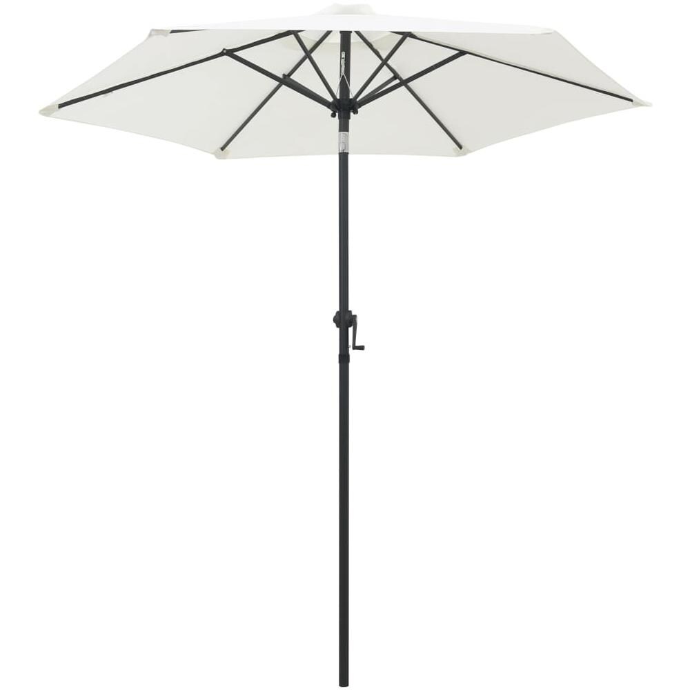 Ombrellone Bianco Sabbia 200x211 Cm In Alluminio - Foto 1