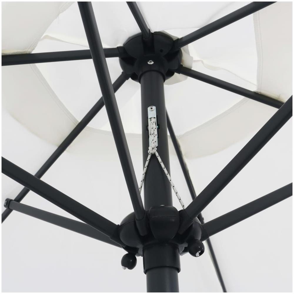 Ombrellone Bianco Sabbia 200x211 Cm In Alluminio - Foto 2