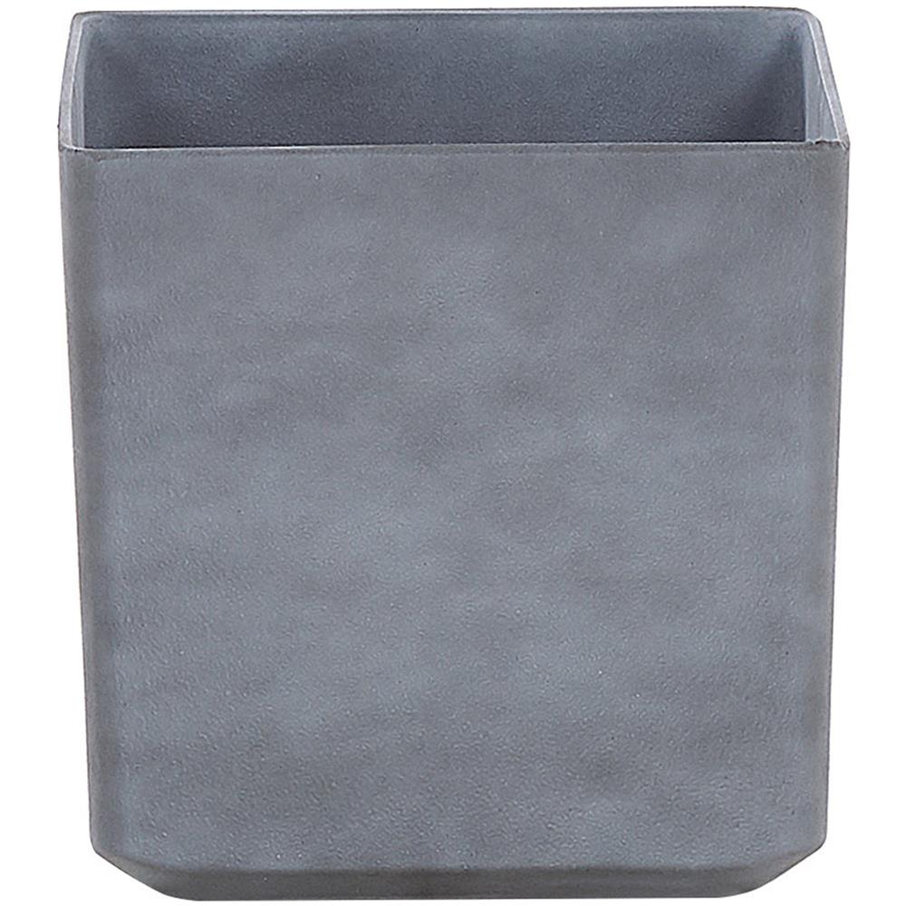 Vaso Per Fiori Quadrato "Juka" - 40 Cm - Rattan Metallico Grigio - Foto 9