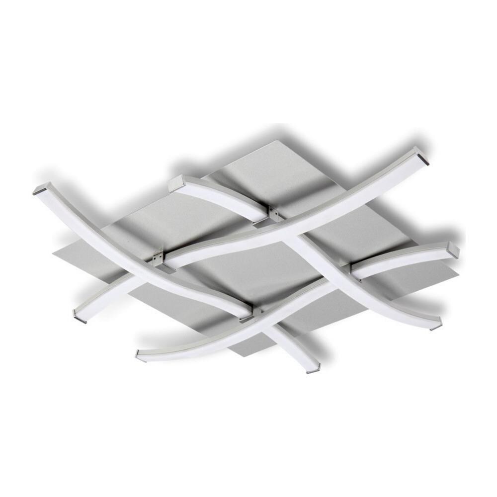 Soffitto Semi Filo 34w Led 3000k, 2600lm, Argento, Acrilico Satinato, Cromo Lucido - Foto 1