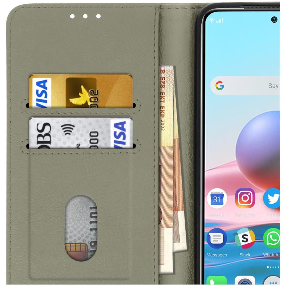 Custodia Per Xiaomi Redmi Note 10 Copertina Portacarte Funzione Supporto - Foto 5