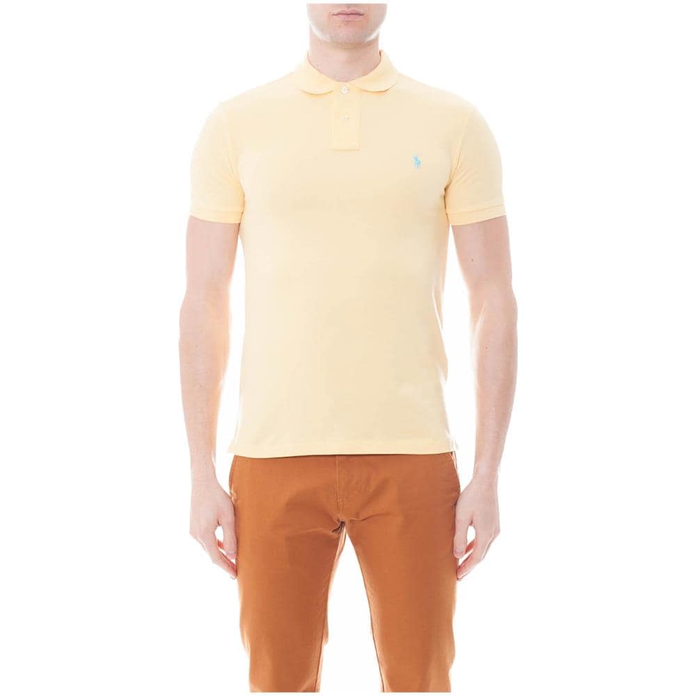 Polo Uomo Slim Fit In Piqué Di Cotone Giallo - Foto 1
