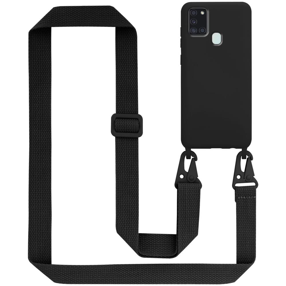 Catena Di Telefoni Cellulari Compatibile Con Samsung Galaxy A21s In Liquid Nero - Coperchio Di Protezione In Silicone Con Cordino Regolabile In Lunghezza - Foto 1