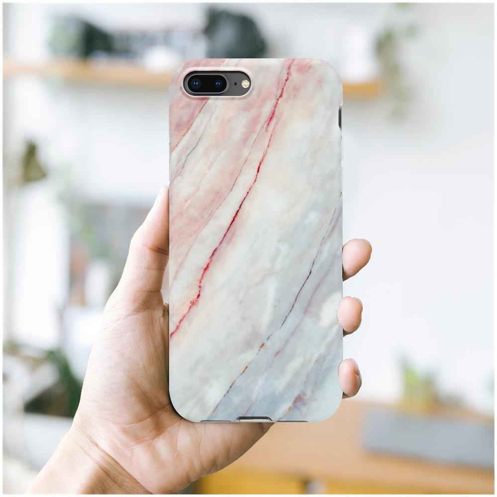 Custodia Compatibile Con Apple Iphone 8 Plus / 7 Plus / 7s Plus In Marmo Bianco Rosa No. 21 - Coperchio Protettivo In Silicone Tpu Con Motivo A Mosaico - Foto 6