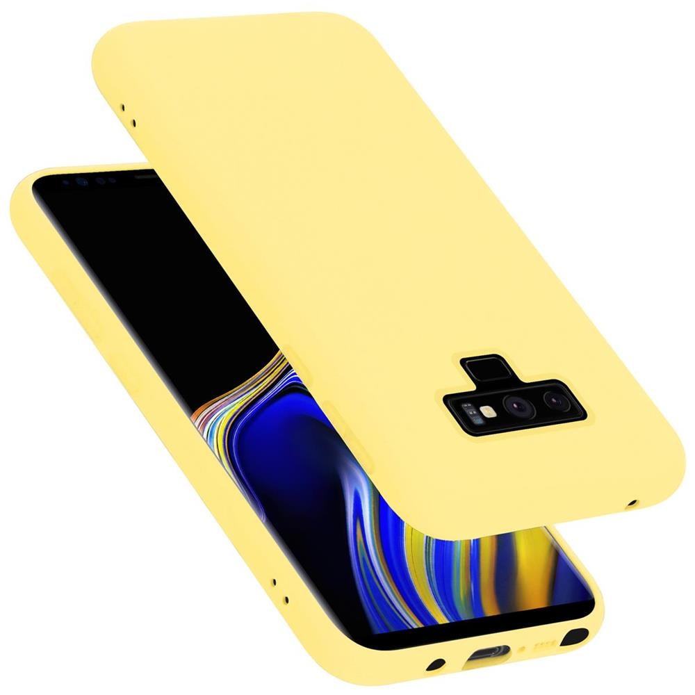 Custodia Compatibile Con Samsung Galaxy Note 9 In Liquid Giallo - Coperchio Protettivo In Silicone Tpu Flessibile - Foto 1