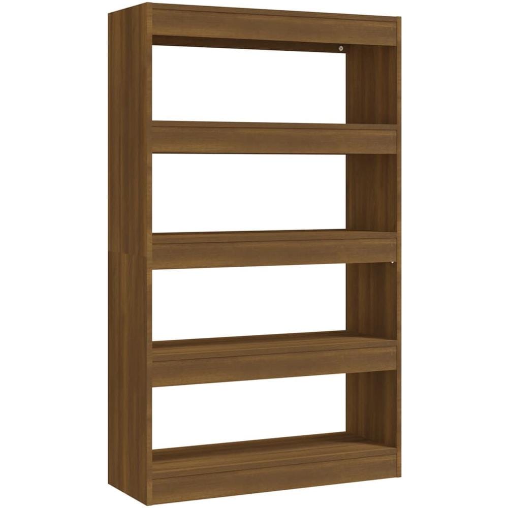 Libreria /Divisorio Rovere Marrone 80x30x135 cm in Truciolato - Foto 2