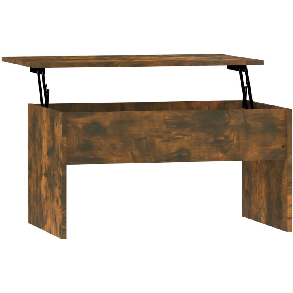 Tavolino Rovere Fumo 80x50,5x41,5 Cm In Legno Multistrato - Foto 1