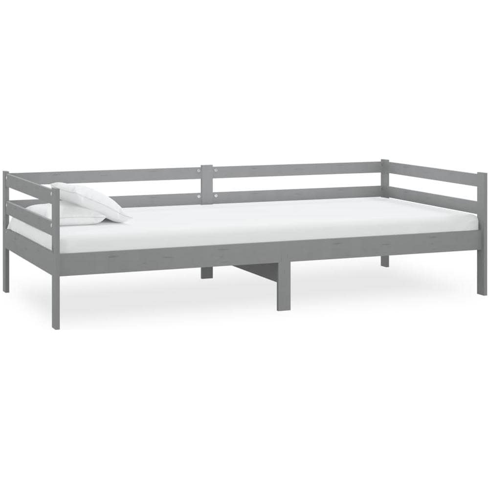 Dormeuse Grigia In Legno Massello Di Pino 90x200 Cm - Foto 2