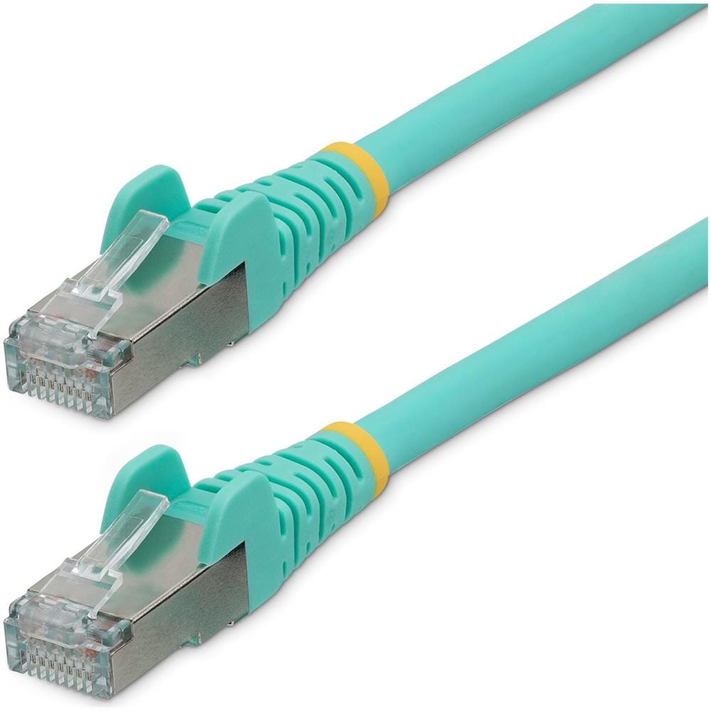 Cavo Ethernet CAT 6a - 2m - Acqua - Cavo di rete LAN Low Smoke Zero Halogen (LSZH) - 10GbE 500MHz 100W PoE++ - Filo /Cavo patch schermato S /FTP con spinotto RJ45 antigroviglio e rilievi di trazione - Foto 1