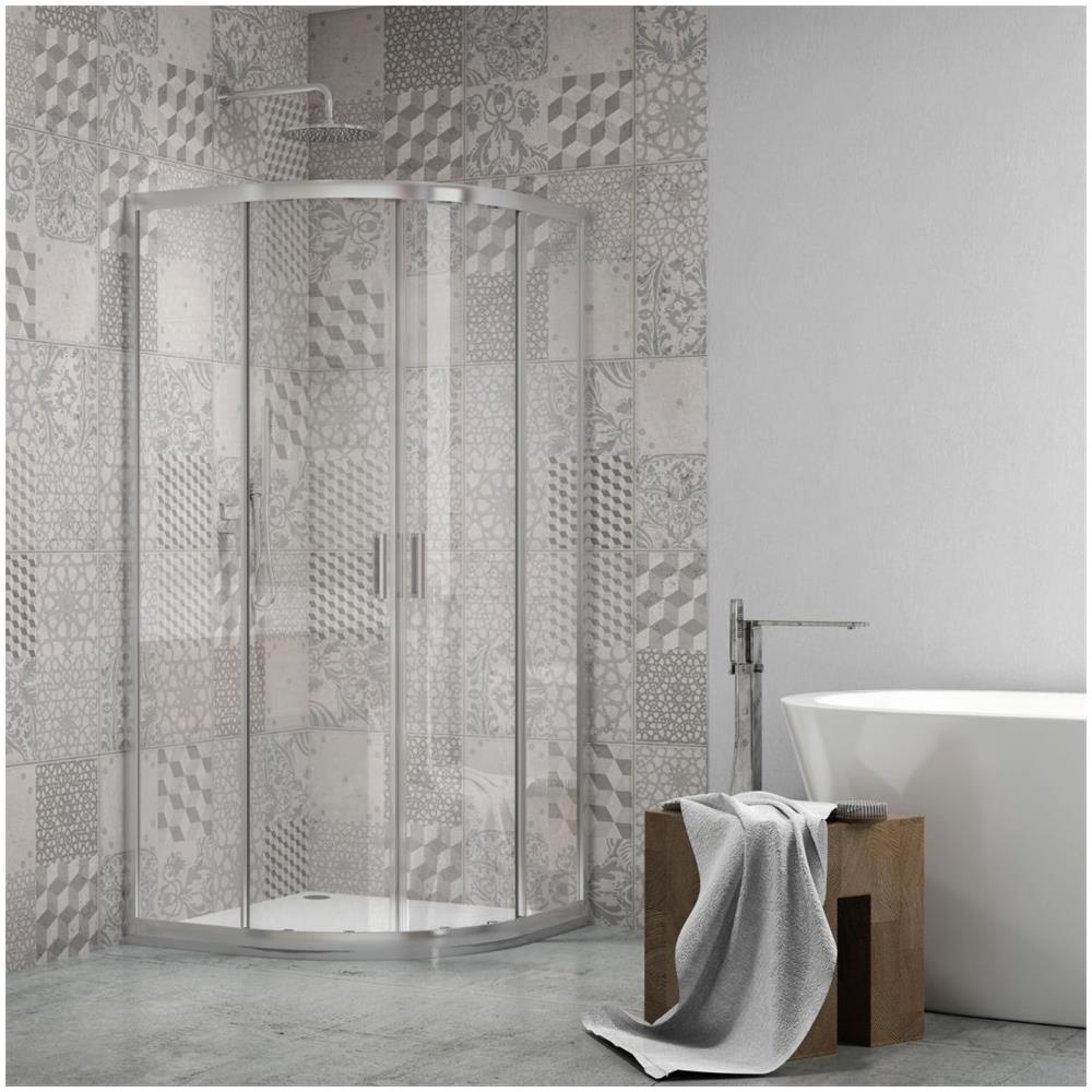 Lato Fisso Box Doccia Book Adatto Per Porta A Soffietto Book Cristallo Temprato *** Misure : 90x90x190h Cm Regolabile - Foto 1