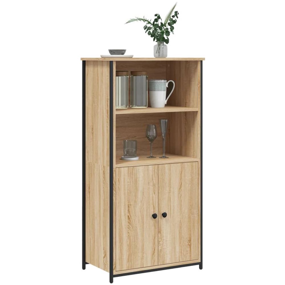 Credenza Rovere Sonoma 62x36x121,5 Cm In Legno Multistrato - Foto 3