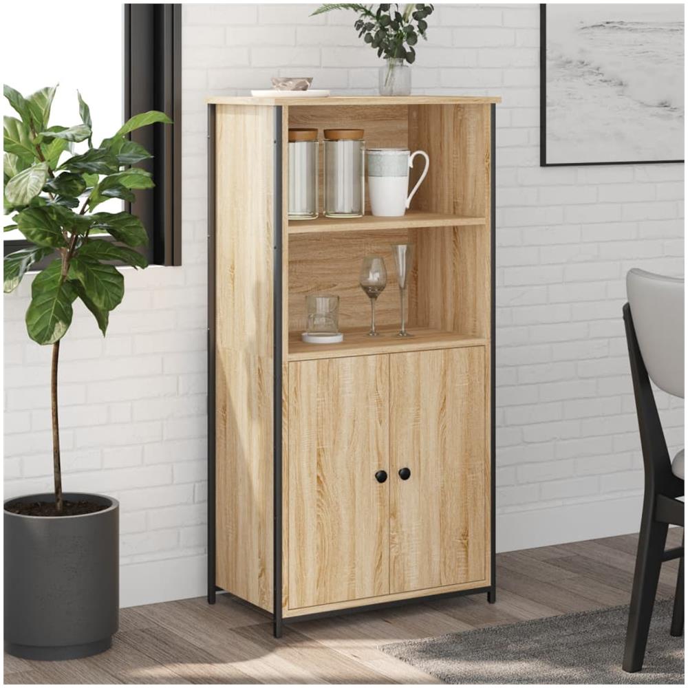 Credenza Rovere Sonoma 62x36x121,5 Cm In Legno Multistrato - Foto 1