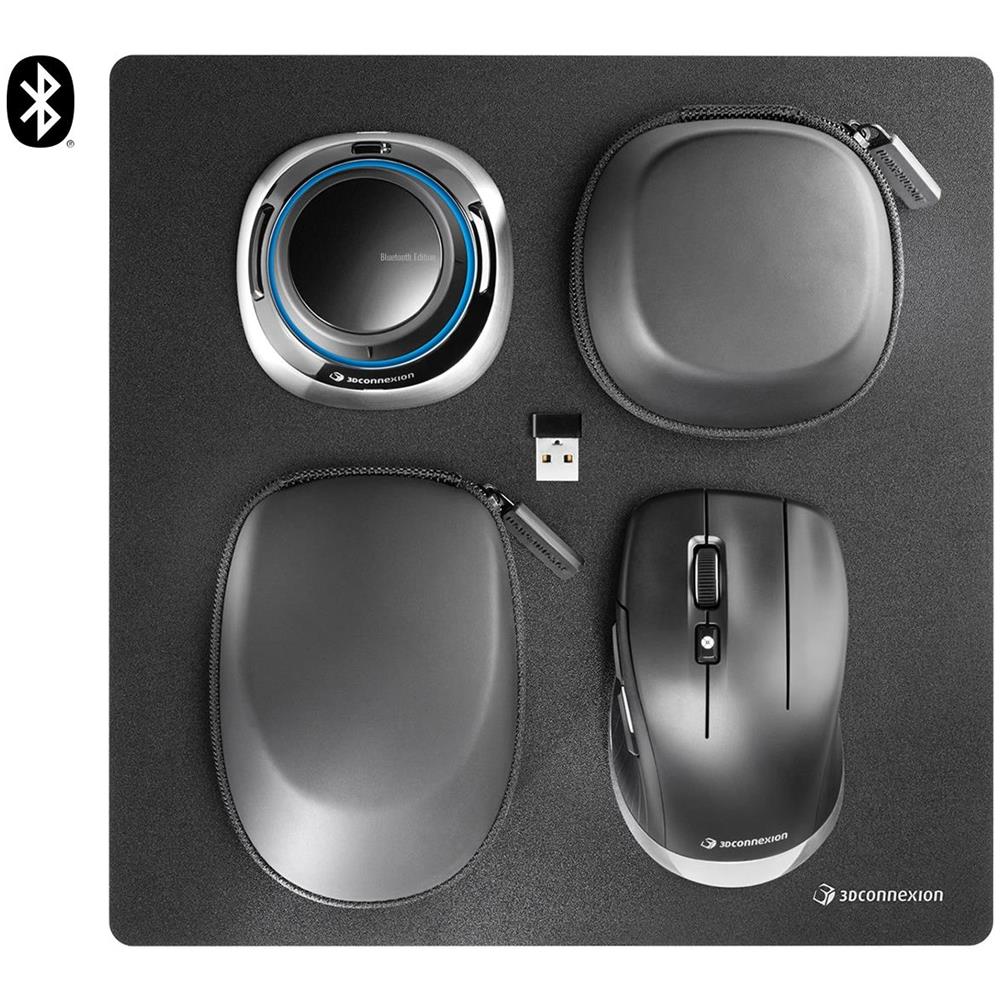 SpaceMouse Wireless Kit 2 mouse Universale Mano destra RF Wireless + Bluetooth + USB Type-A Ottico - Foto 1