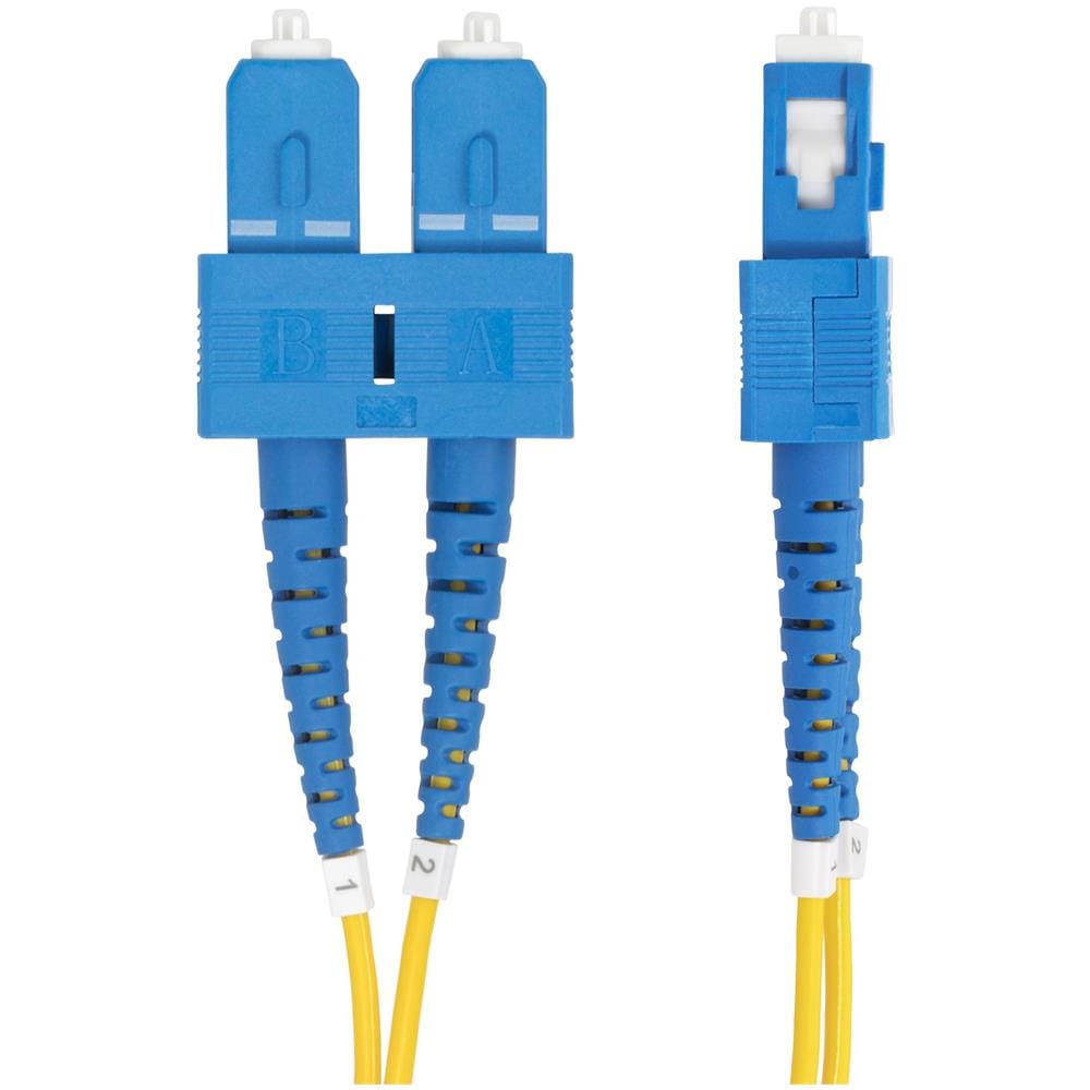 Cavo in fibra ottica duplex monomodale OS2 da SC a SC (UPC) da 10 m, 9/125µm, 40G / 100G, Insensibile alla piegatura, Bassa perdita di inserzione, Cavo patch in fibra LSZH - Foto 2
