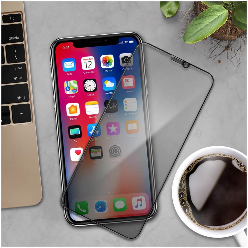 Pellicola Apple Iphone X / Xs Vetro Temperato Smussato Anti-spia Bordo Nero - Foto 5