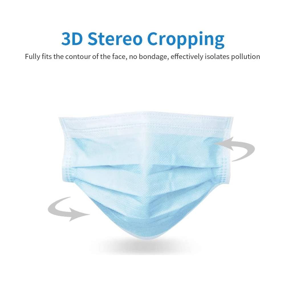 Maschere Per Il Viso Monouso Con Orecchio Medico Maschere Chirurgiche Traspiranti E Confortevoli 3 Strati (50 Pezzi)  - Foto 2