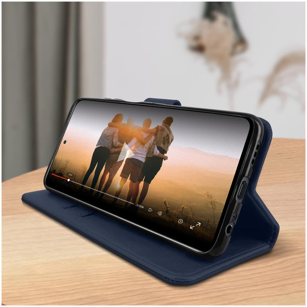 Custodia Xiaomi Redmi Note 10 / 10s Protezione Portacarte Funzione Supporto Blu - Foto 5