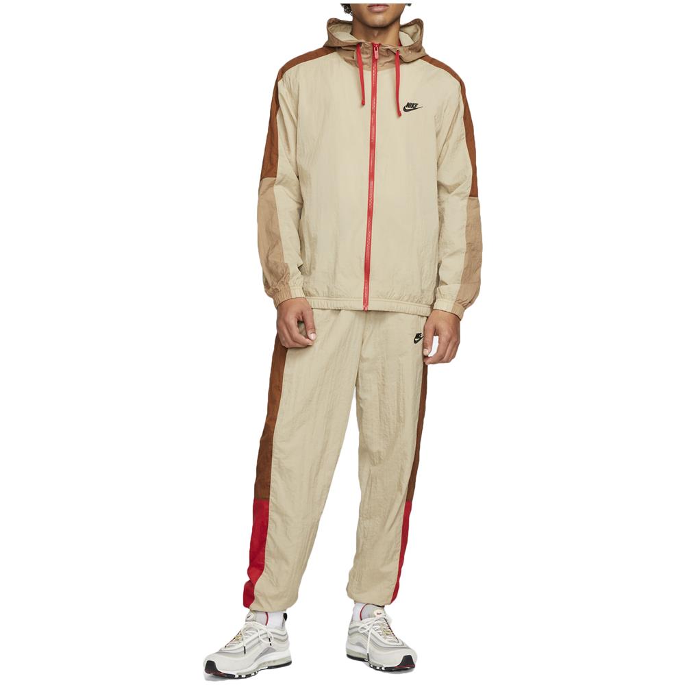 Tuta Da Uomo Cappuccio Sport Essentials Beige Taglia S Cod Dm6841-250 - Foto 1