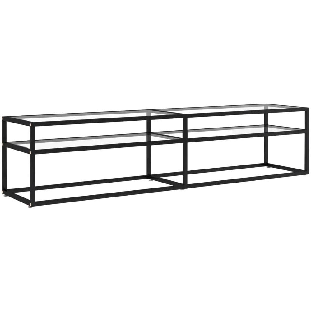 Mobile Porta Tv Trasparente 180x40x40,5 Cm In Vetro Temperato - Foto 1