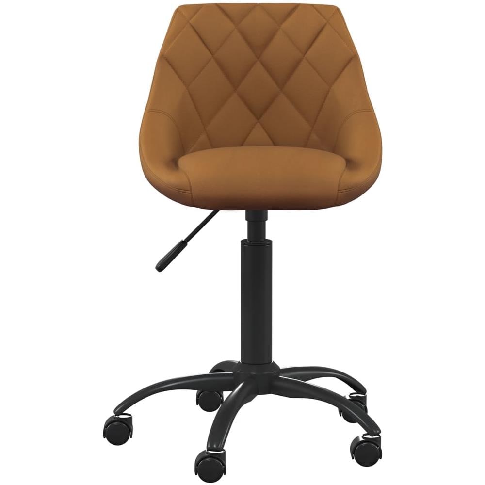 Sedia Da Ufficio Marrone In Velluto - Foto 2