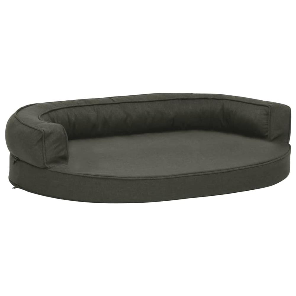 Materasso Ergonomico Per Cani 75x53cm Effetto Lino Grigio Scuro - Foto 1