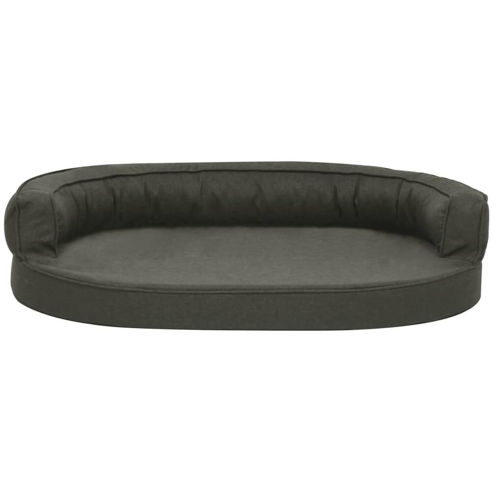 Materasso Ergonomico Per Cani 75x53cm Effetto Lino Grigio Scuro - Foto 2