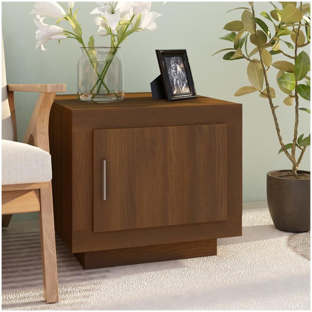 Tavolino Da Salotto Rovere Marrone 51x50x45 Cm Legno Compensato - Foto 1