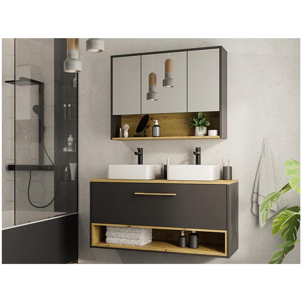 Keuco Paris set mobili da bagno, con armadietto a specchio bianco