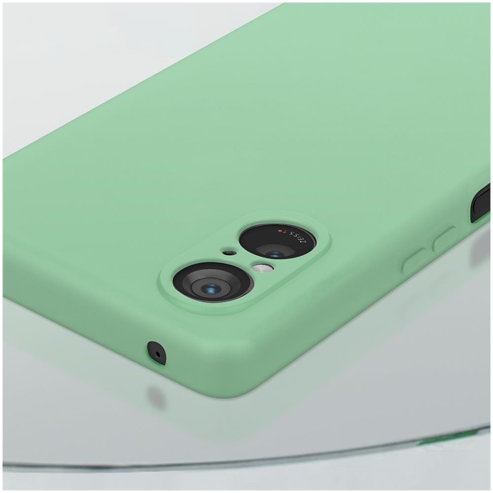 Cover Per Sony Xperia 5 V Silicone Semirigido Soft-touch Con Cinturino Verde - Foto 2