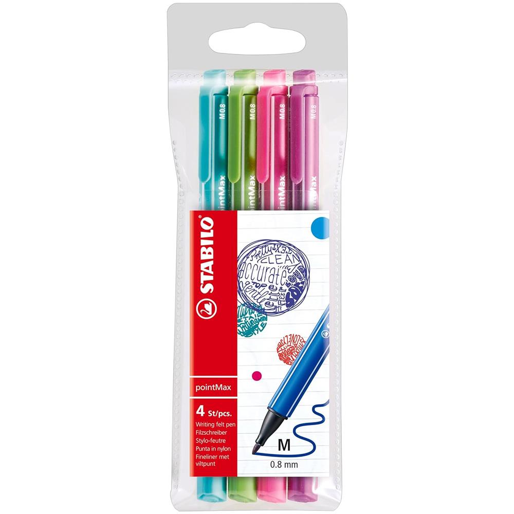 pointMax - Fineliner Premium - Astuccio da 4 Spring - Colori assortiti - Foto 1