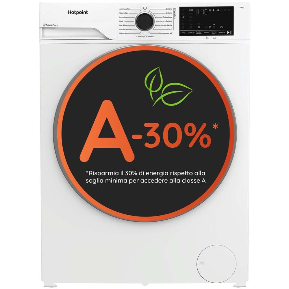 Lavatrice HB 103 CARE IT, Capacità 10kg, classe A -30%, Motore Inverter, 1400 giri, Display digitale XL, Vapore - Foto 1