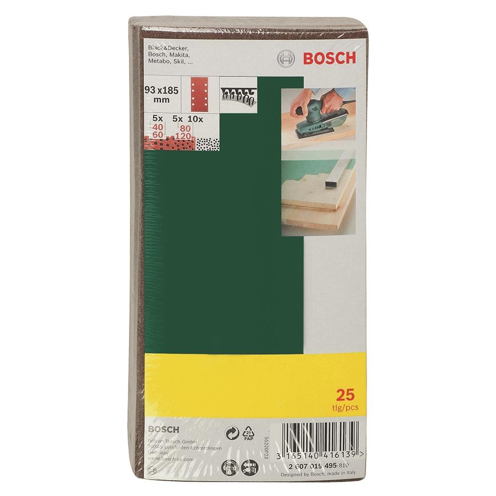 25 Fogli Abrasivi per Levigatrici Orbitali 40 - 120 2607019495 - Foto 1