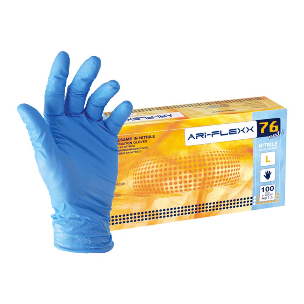 Guanti In Nitrile Monouso Senza Polvere Colore Azzurro Taglia L - Foto 1