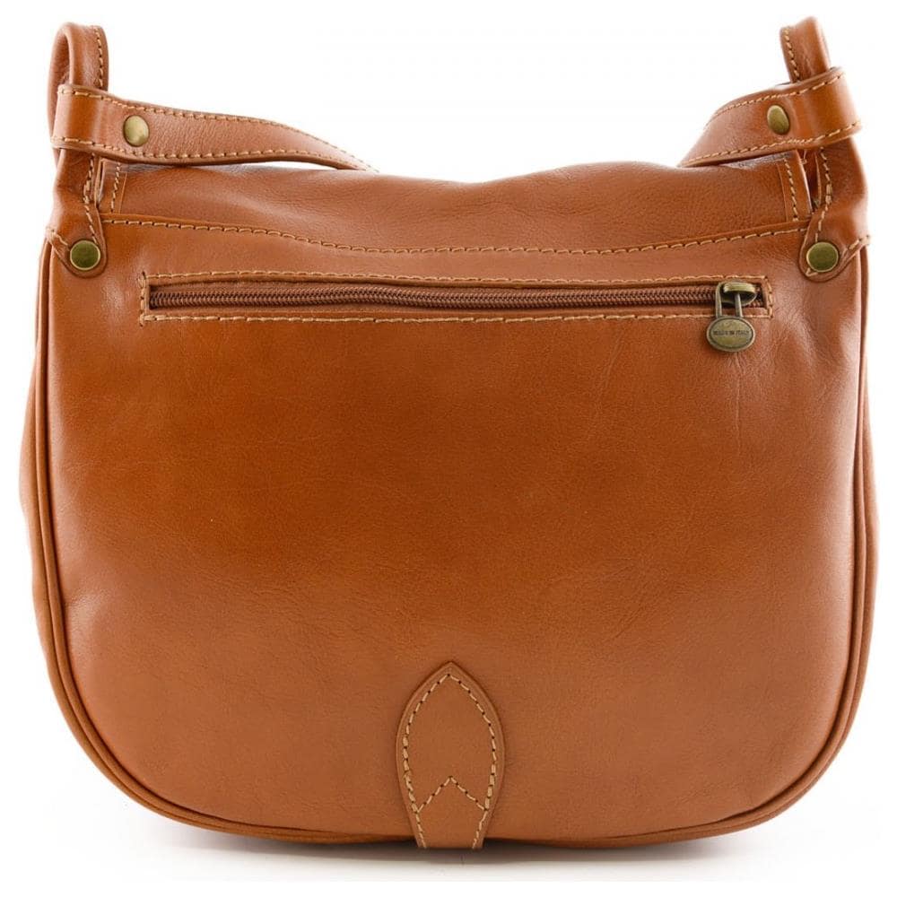 Borsa Donna A Tracolla Colore Cognac - Pelletteria Toscana Made In Italy - Borsa Donna - Foto 3