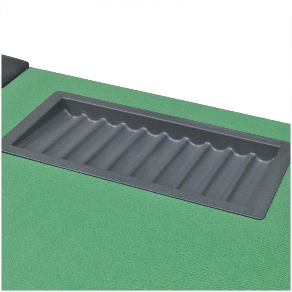 Tavolo Da Poker Verde 10 Giocatori Postazione Dealer Vassoio Chip - Foto 7