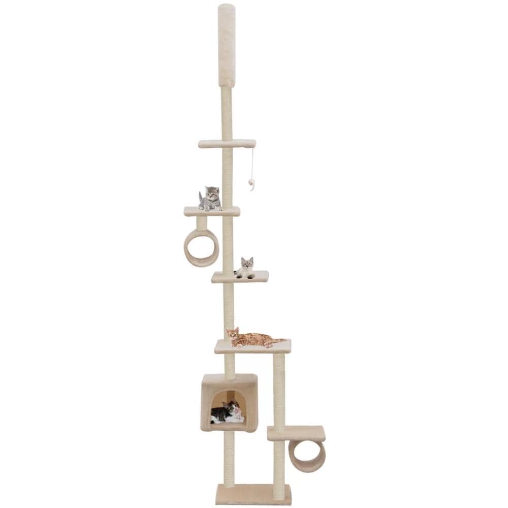 Albero Per Gatti Con Tiragraffi In Sisal 260 Cm Beige - Foto 1