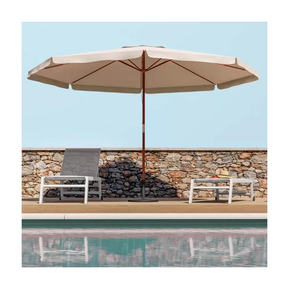 Dominus - Ombrellone Rotondo Da Giardino Palo Centrale In Legno 3 M - Foto 3