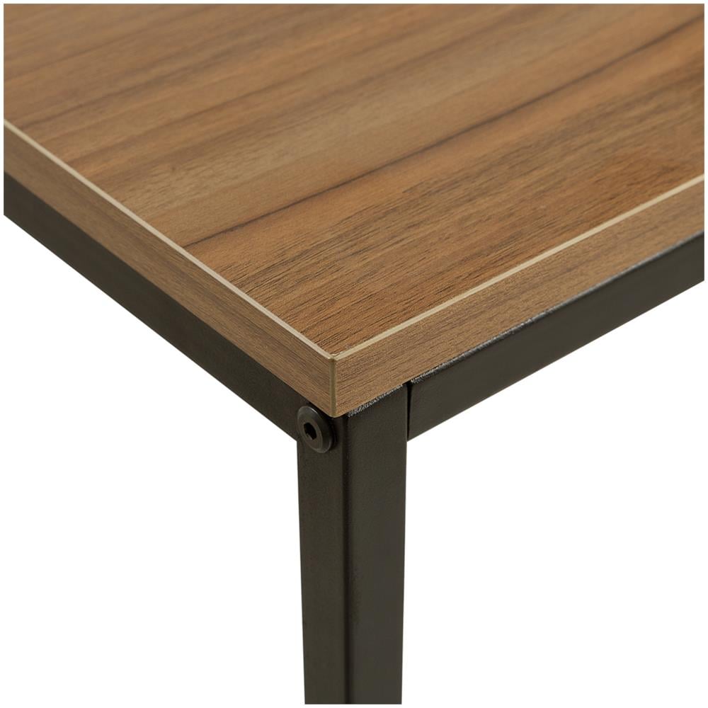 Tavolino Consolle Nero / legno Scuro Delano - Foto 2