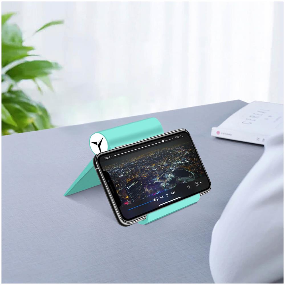 Supporto Da Scrivania Per Tablet / Telefono Multiposizione Pieghevole Turchese - Foto 2