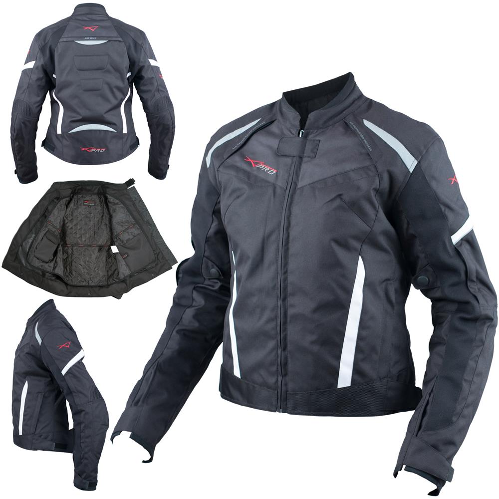 Moto Giacca Donna Sport Impermeabile Tessuto Riflettente Nero Xl - Foto 1