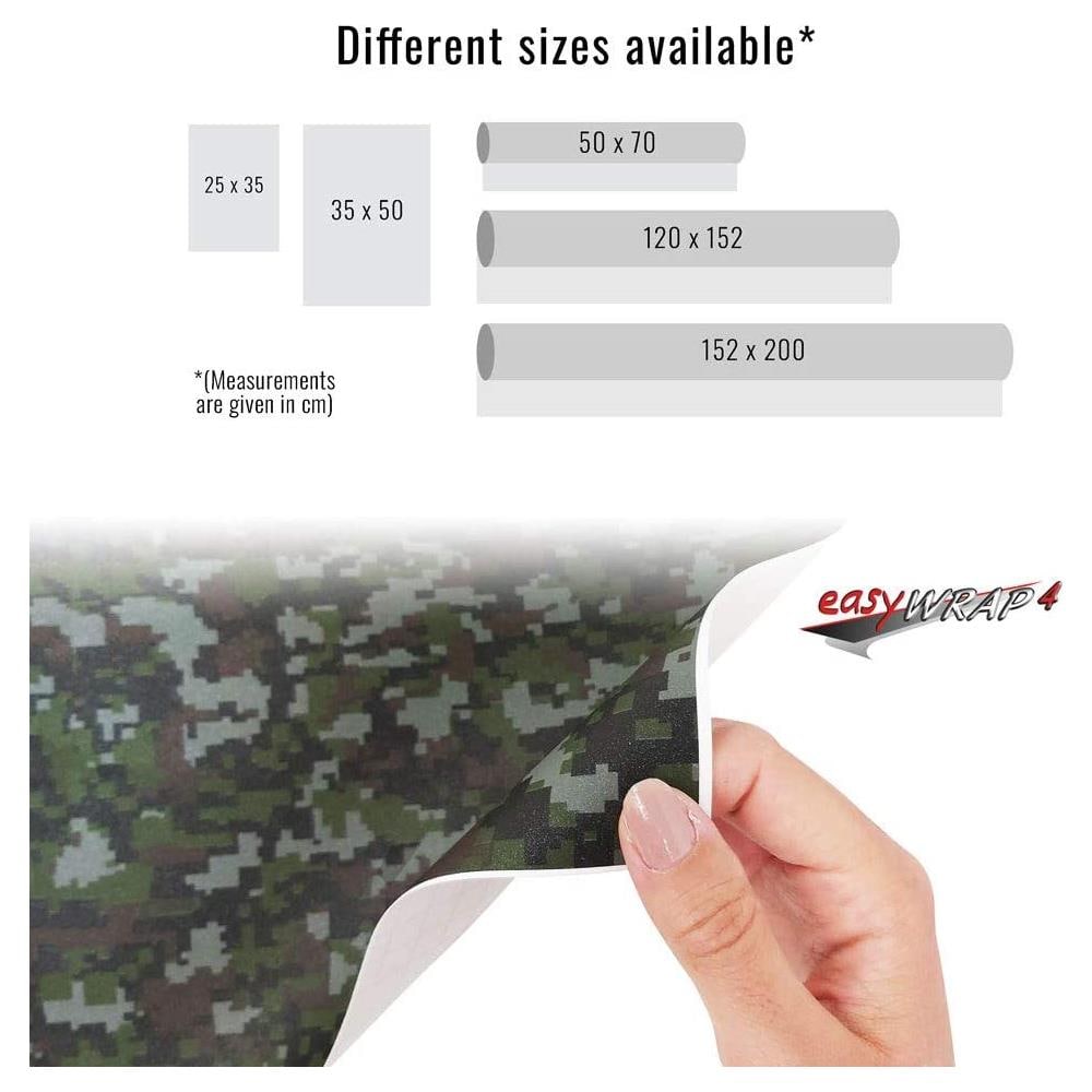 Foglio Pellicola Adesiva Per Wrapping Mimetic Digit, 50 X 70 Cm - Foto 5