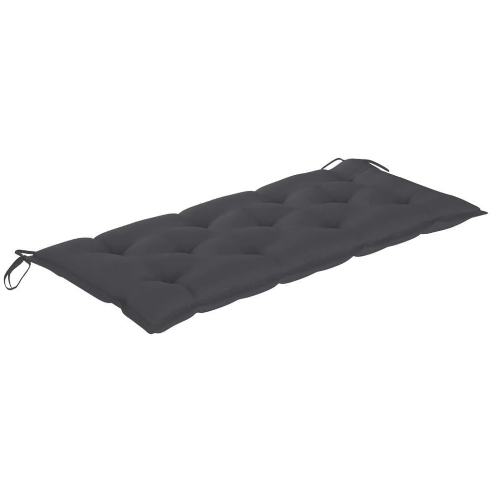 Cuscino per Panca da Giardino Antracite 120x50x7 cm in Tessuto - Foto 2